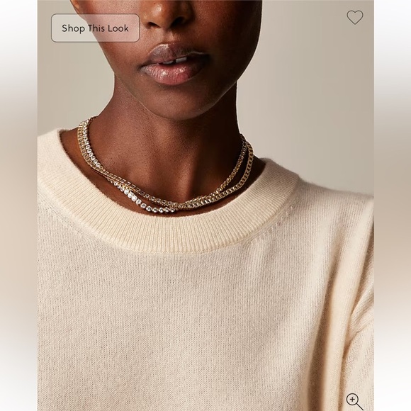 J crew Cashmere relaxed crewneck sweater heather muslin NEW $188 CB905 size XS - Picture 4 of 12